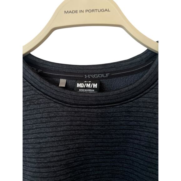 UNDER ARMOUR MENS GOLF LONG SLEEVE CREW NECK PULLOVER BLACK SIZE M - Picture 6 of 15